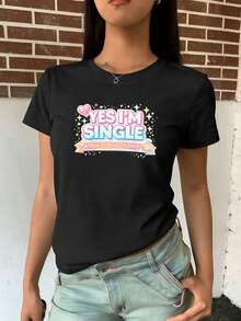 Dam-T-shirts - Svart - Visa 2