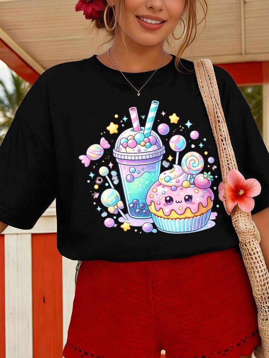 Women T-Shirts - Black - View 1