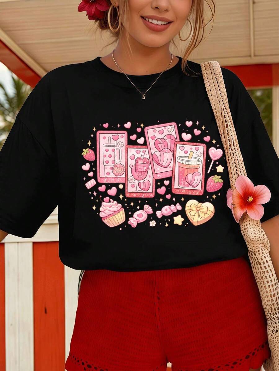 Women T-Shirts - Black - View 1