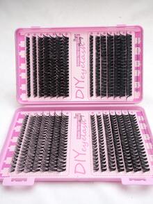 560片30D/40D/60D/80D仿貂毛假睫毛簇，高品质D型卷翘自然浓密单根假睫毛，适合DIY嫁接睫毛，可重复使用，轻盈易佩戴 - D - 查看 5