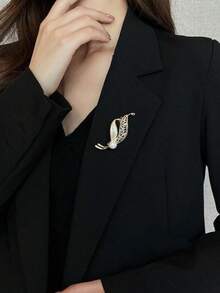 4件組花卉胸針套裝，百搭飾針，適合女性女孩，派對婚禮衣物裝飾，送給她的禮物 - 金色 - 查看 8