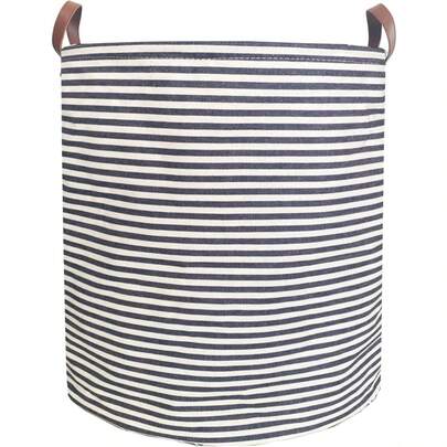 80L Waterproof Laundry Hamper In Family Leather Handle Laundry Basket In Dormitory Collapsible Laundry Bag In Nursery (91-Satisf