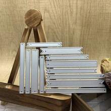 1 件装书签金属切割模具 DIY 工艺碳钢压花模板金属模板剪贴簿工具和薄横幅切割模具，适用于卡片 DIY（经典款） - 銀白色 - 查看 2