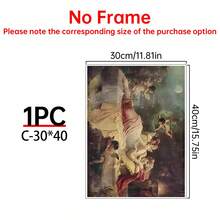 1/9 bức tranh sơn dầu lãng mạn cổ điển trên vải canvas, tranh treo tường trang trí phòng ngủ, nhà cửa, đồ trang trí thẩm mỹ, có khung tùy chọn, tranh trang trí tường phong cách cổ điển nữ thần và hoa, tranh canvas không khung trang trí phòng khách, phòng ngủ, phòng tắm, nhà bếp, văn phòng. - nhiều màu - Xem 36