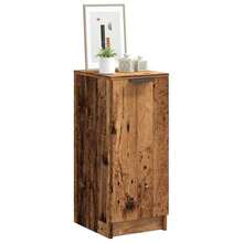 Zapatero vidaXL de madera envejecida, 29,5 x 35 x 70 cm, fabricado en madera multicapa. - Negro - Ver 1