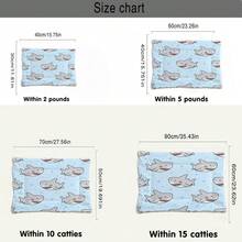 1 buah Alas Kasur Hewan Peliharaan Lembut, Desain Hiu Kartun, Alas Kandang Anjing yang Dapat Dicuci, Cocok untuk Anjing Kecil/Sedang/Besar, Bantal Kandang Anjing Bolak-balik, Alas Kasur Kucing, 4 Musim - MultiWarna - View 2