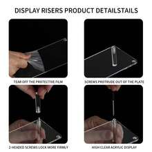 1pc Black Multi-Layer Acrylic Perfume Display Stand, Multi-Functional Storage Organizer Rack. Indoor Decoration, Cosmetics Storage. - Black - View 8