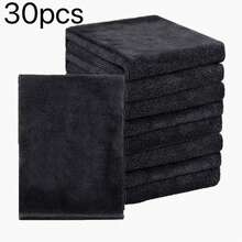 5/10pcs Ultra-Soft Reusable Makeup Towels, Absorbent, Embroidered, Women's Light Beige, Modern Style, Gray/Pink/Black - Black - View 11
