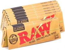 Papel de liar cigarrillos clásico sin refinar de tamaño 1.25 1 1/4, paquete de 50 unidades (paquete de 6) - ColorB - Ver 1