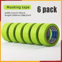 Bộ 12 cuộn - 6 cuộn băng keo Washi màu xanh lá cây, rộng 0,78 inch/2 cm, thích hợp cho nghệ thuật, thủ công và hội họa, không để lại cặn, dễ bóc. - A - Xem 3
