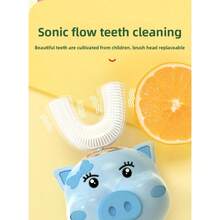 Children's U-Shaped Electric Baby Toothbrush Liquid Silicone Brush Head Infant Dental Cleaner - 小飛龍[6-14歲]兒童版 - 查看 3