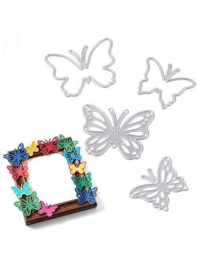 Butterfly Metal Cutting Dies, Diy Craft Templates For Scrapbooking, Card Making, Embossing, Decorative Paper Crafts,Precision Embossing Molds -- For Handicrafts, Suitable For Designers And Craftsmen, Painting, DIY Handicrafts, An Ideal Gift For DIY Enthusiasts, A Must-Have For Back-To-School Season