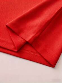 Men's Short-Sleeved T-Shirt With Print And Round Neck Design, Suitable For Everyday Wear In Spring And Summer. - Red - View 6
