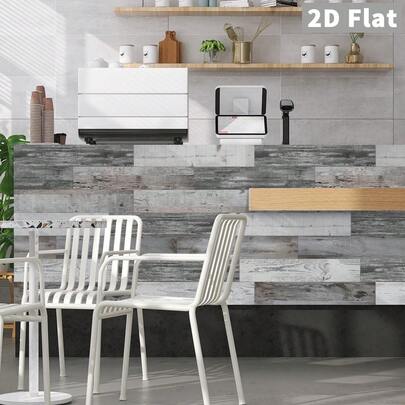 12 miếng dán sàn vân gỗ, decal sàn PVC tự dính, chất liệu vinyl mờ dày, chống thấm nước và chống trơn trượt, thích hợp trang trí nhà bếp, phòng tắm, phòng khách, kích thước 20*4 inch.