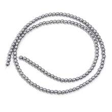 1串 2/3/4/6/8/10mm 約38-180顆 銀色圓形血鐵黑電氣石鑽孔隔珠，手工手鍊項鍊耳環珠寶鞋飾衣飾配件材料，非磁性 - 電鍍白K色 - 查看 12