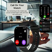 2.01" Full Screen Touch Smart Watch For Men & Women, Calling, Pedometer, Calorie Tracking, Multi-Sport Modes, Distance Tracking, Call/Message/Sedentary Reminder, Wireless Connection For Android Phones - Multicolor - View 5