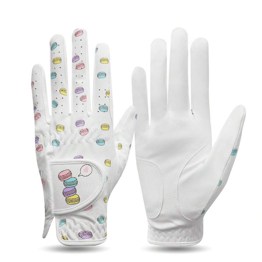 FINGER TEN 1 Pair Women's Golf Gloves, Left/Right Hand Optional, Breathable Comfortable Enhanced Grip, Suitable For Humid Hot Cool Weather, Daily Golf Games Outdoor Practice All Season Wear Women's Golf Gloves
