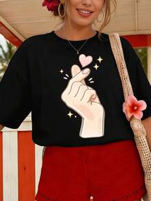 Women T-Shirts - Black - View 1