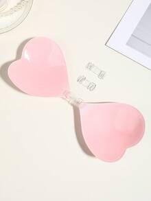 心形隐形粘胶文胸，无缝提拉泳衣文胸，适合各种胸型，无肩带露背设计，吸汗透气，深V提拉，夏季泳装必备 - 彩色 - 查看 9