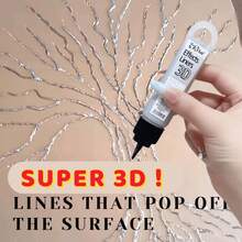 Bộ bút vẽ nghệ thuật nổi 3D, 8 màu, 4 hộp, dung tích lớn 30ml, thích hợp cho tranh kính màu, chạm khắc DIY và nghệ thuật đá. - Bút vẽ đường viền 3D - Xem 8