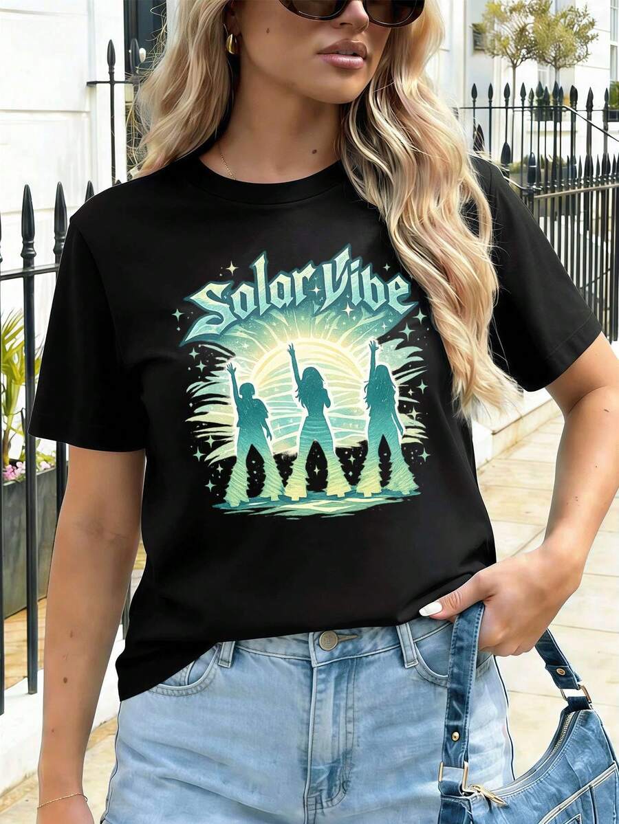 Women T-Shirts - Black - View 1