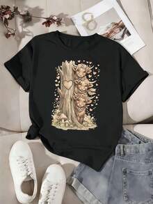 Women T-Shirts - Black - View 2