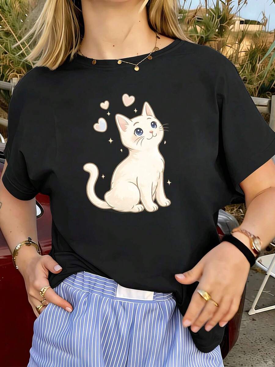 Women T-Shirts - Black - View 1