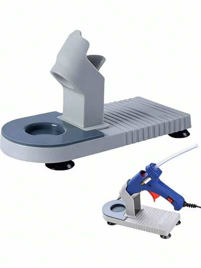 Giá đỡ súng bắn keo bằng nhựa (1 chiếc) - Tương thích với keo chịu nhiệt, thiết kế tiện dụng giúp khu vực làm việc gọn gàng và an toàn, không cần pin, giá đỡ súng bắn keo bền chắc, phụ kiện súng bắn keo, giúp sắp xếp không gian làm việc, thiết kế chức năng, cấu trúc chắc chắn.