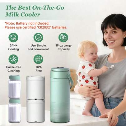 Cốc làm lạnh nhanh đa năng - Cốc làm lạnh di động, thích hợp để bảo quản sữa mẹ, giữ lạnh cà phê tại văn phòng, đồ uống lạnh trên xe hơi, cốc giữ tươi khi cắm trại ngoài trời, v.v.