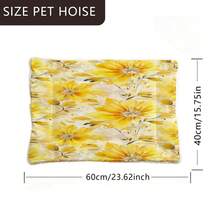 1 pieza Colchoneta para cama de mascota suave, esterilla reversible para jaula de perro con diseño floral minimalista, lavable para perros pequeños/medianos/grandes, adecuada para todas las estaciones - Multicolor - Ver 9