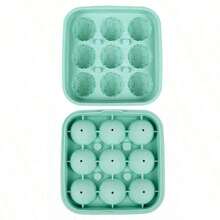 9-Grid Sports Football Silicone Ice Cube Tray, Round Ice Ball Mold, Football Shaped Silicone Ice Cube Maker Tray With Funnel Lid, Silicone Chocolate Mold To Make 9 Giant Ice Balls, Ideal For Chilling Beverages; Multifunctional Ice Cube Mold For Jelly, Milk, Juice, Coffee, Home, Kitchen, Party Essential, Perfect Summer Holiday Gift - Multicolor - View 8