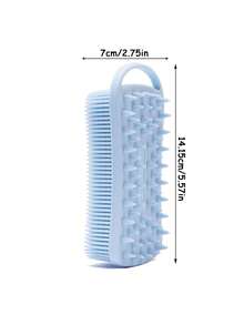 1 chiếc bàn chải tắm silicon vuông hai mặt dùng để làm sạch da đầu và chà rửa cơ thể. Đầu vòi sen và bàn chải tắm silicon vuông hai mặt. - Nhiều màu - Xem 6