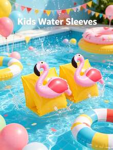 1pc Inflatable Arm Band Floats, Cartoon Designs Like Seahorse, Elephant, Cherry, Pineapple, Octopus, Toucan, Unicorn, Dolphin, Dragon, Green Dinosaur, Shark, Suitable For Swimming Pool Party In Summer - Multicolor - View 2