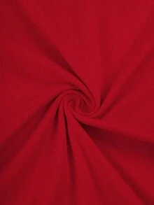 Camiseta suave 100% algodón, 1 pieza, blusas de moda de talla grande, camiseta con estampado gráfico y cuello redondo, camisetas gráficas para mujer, blusa de algodón transpirable, combina con todo, genial. - Rojo - Ver 3