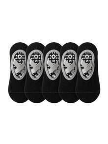1/3/5/10 pares Calcetines deportivos interiores de mujer multicolor antideslizantes, adecuados para primavera, verano, otoño, pilates, fitness principiante, yoga, de corte bajo - Multicolor - Ver 9