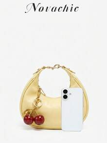 Bolso de Hombro/Axila para Mujer, Casual, Minimalista, Espacioso, Ligero y Versátil - Amarillo mantequilla - Ver 6