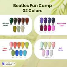 Beetles 55PCS 32Colors Fun Camp Gel Nail Polish Kit With UV Light & Nail Drill, Professional All-In-One Manicure Set, Base & Top Coat Included, Home Salon Nail Art Gifts For Women - Xem 6