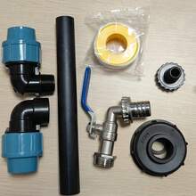 25cm Riser Adaptor Set For IBC Tote With Metal Ball Valve Faucet, Tote Drainage Accessories - A - View 6