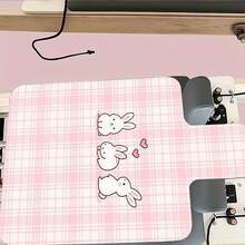 1pc 39*22inch Yoga Mat, Plaid Rabbit Pattern, Non-Slip Wear-Resistant Thickened Fitness Mat, Home/Professional Beginner Yoga/Pilates Training Mat, Multiple Styles Available - Multicolor - View 1