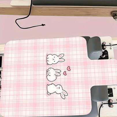 1pc 39*22inch Yoga Mat, Plaid Rabbit Pattern, Non-Slip Wear-Resistant Thickened Fitness Mat, Home/Professional Beginner Yoga/Pilates Training Mat, Multiple Styles Available