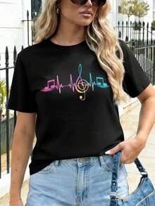Women T-Shirts - Black - View 1