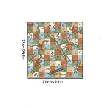 Snakes And Ladders Game Mat, Colorful Bohemian Style Polyester Material Game Pad, Washable Tablecloth, Suitable For Family Game Nights, Parties, Home Decor, Reusable, Multiple Sizes Available - AKUAN - View 20