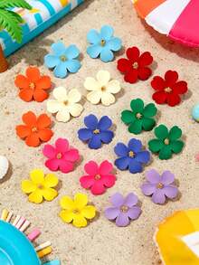 Betykuku Juego de 6 pares de aretes de metal con diseño floral bohemio, regalos perfectos para damas y niñas, adecuados para uso diario, fiestas y salidas - Multicolor - Ver 18