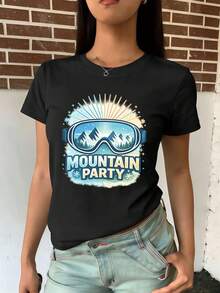 Dam-T-shirts - Svart - Visa 2