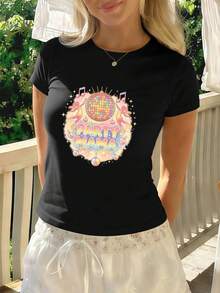 Women T-Shirts - Black - View 1