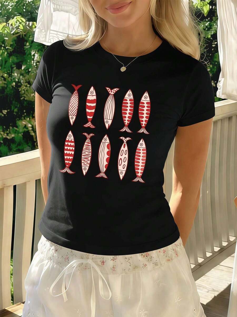 Women T-Shirts - Black - View 1