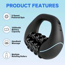 FollowBreak 1500mAh Portable Electric Massage Roller, Handheld Mini Massager For Full Body Muscle Massage And Kneading - Multicolor - View 5