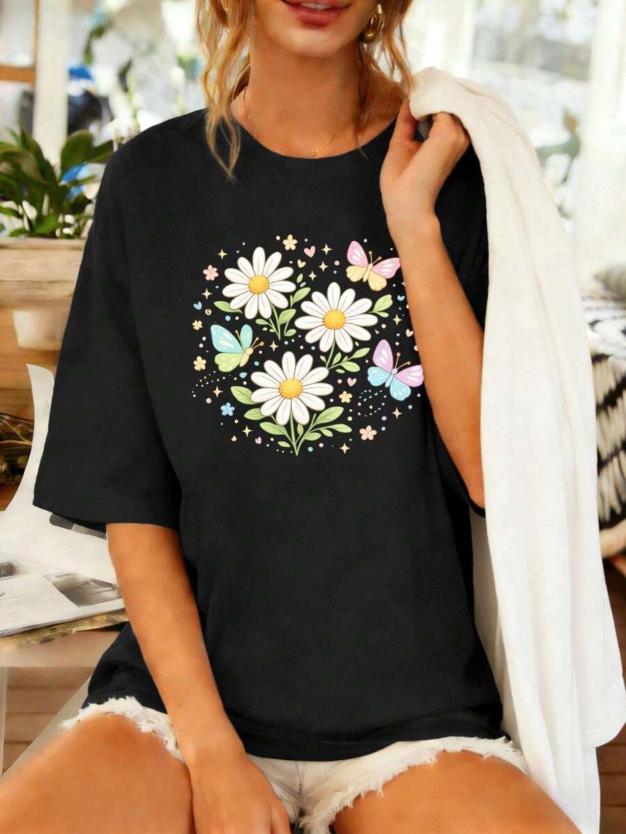 Women T-Shirts - Black - View 1
