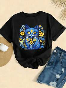 Women T-Shirts - Black - View 2