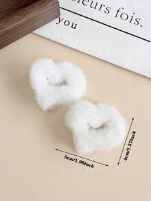 Bộ 2/6 chiếc kẹp tóc nhung mềm mại màu đen, nâu vàng, họa tiết da báo hình tai mèo và trái tim rỗng, phụ kiện tóc mái, thích hợp sử dụng hàng ngày, chất liệu đáng yêu, phong cách Bohemian thanh lịch, lễ hội, tiệc tùng. - Nhiều màu - Xem 16